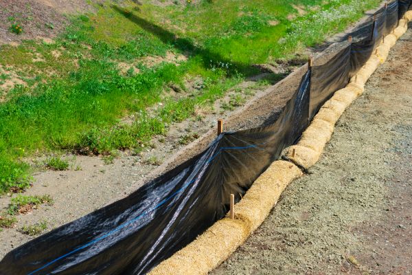Straw Wattle Installation in Niagara Falls